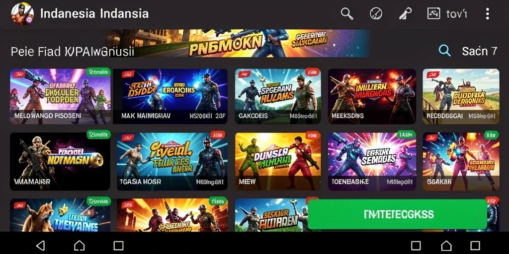 Tampilan menu utama yang menarik dan mudah digunakan.