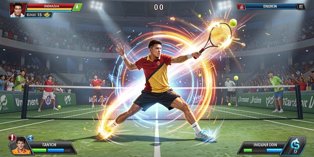 Tangkapan layar memperlihatkan dunia fantasi yang menakjubkan.
