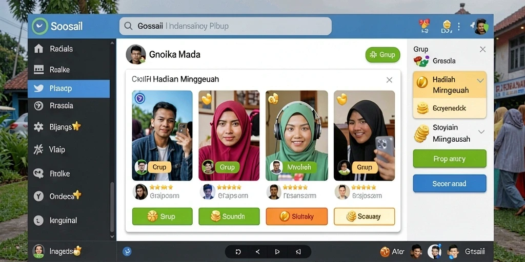Tampilan awal yang menarik dan interaktif.